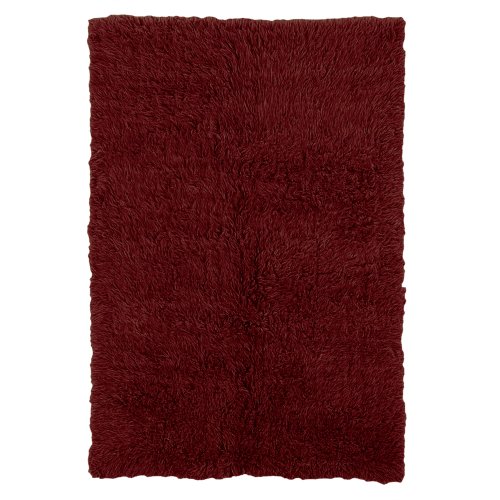 Linon Flokati 4-Foot by 6-Foot Rug, 1400-Gram, Burgundy