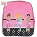 2 Item Bundle: Kreative Kids Girls Pink & Black Dance and Ballet Bag/Backpack and Hair Bow!
