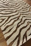 Animal Print Area Rugs 5x8 Zebra Silk Carpet Brown