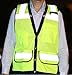 Misslo 4 Pockets High Visibility Safety Vest with Reflective Strips, Mesh Neon Yellow (Large)
