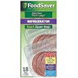 FoodSaver FSFRBZ0216 FreshSaver 1-Quart Zipper Food Storage Bags, 18 Bags