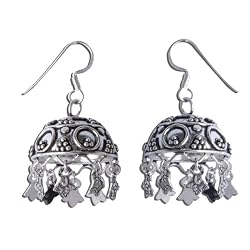 Sterling Silver Earrings Women Fashion jewelry Size: 1.75 inches