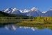 Teton Mountain Range Reflected in the Snake River - 60"W x 40"H - Peel and Stick Wall Decal by Wallmonkeys