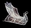 48" Lighted Crystal 3-D Christmas Sleigh Yard Art Decoration