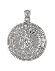 Clevereves 14K White Gold Pendant Religious 9.3 - Gram(s)