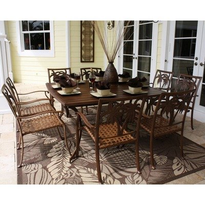 Coco Palm Patio 9 Piece Slatted Dining Group product image