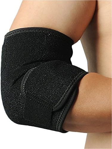 Dehaohui Adjustable Breathable Neoprene Tennis Golfers Elbow Wrap Arm Support Strap Band Arm Injury Rehabilitation Injury Prevention Arm Compression Sleeve Pain Relief Arthritis Black One Size