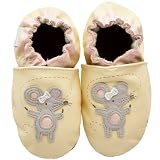 Robeez Soft Soles Skippy Mouse Crib Shoe (Infant/Toddler),Yellow,0-6 Months (1-2 M US Infant)