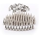 Super More 100x15mm Screwback Bullet Stud Spike Belt Bag Leathercraft Clothes Rivet Silver