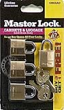 Master Lock #121Q 4PK 3/4BLK Brass Padlock