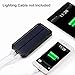 [15000mah Solar Panel Charger with 6LED Flashlight] Hallomall Portable Phone Charger Backup Power Pack, Dual USB Port External Battery Charger for Smart phones Camera and Other 5V USB Devices (black)