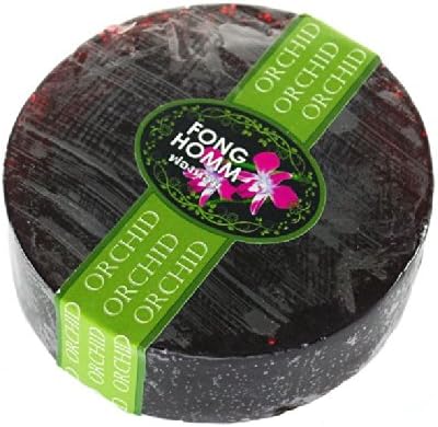 Orchid Natural Handmade spa soap 3.5oz (100g) Round cut Organic Bath Bar