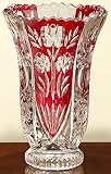 Rosaline Crystal Ruby Vase