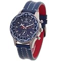 Detomaso Classic Herren-Armbanduhr XL Firenze Titanium Blue Chronograph Leder