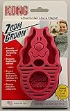Kong Zoom Groom Rubber Firm Brush M Pnk