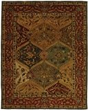 Safavieh Heritage Collection HG111A Handmade Hand-Spun Wool Area Rug, 4-Feet by 6-Feet, Burgundy