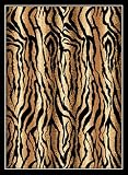 Safari Safari Skin Brown Tiger Animal Prints Rug 5'3 x 7'2 (030-18670)