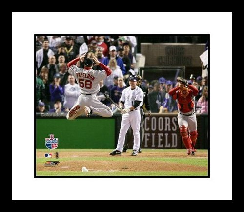 Jonathan Papelbon & Jason Varitek Framed 8x10 Photo - Boston Red Sox 2007 World Series Celebration