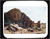 Decorated Mouse Pad with sunny, New Mexico, boundary, nobody, daylight, day, outdoors, desert, bluff, corral, North America, landscape, daytime, barrier, ranch, United States of America, USA, property, hot, U.S.A., outside, fence, cliff, arid