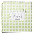 SwaddleDesigns Organic Ultimate Receiving Blanket - Kiwi Dots and Stars