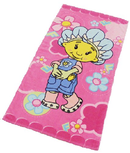 Fifi and The Flowertots Pink Beach Bath Towel OFFICIAL