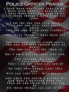 Amazon.com: Police Officer Prayer Poster Law Enforcement Prayer Poster: Posters &amp; Prints
