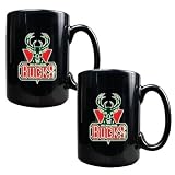 Milwaukee Bucks 2 Piece Matching NBA Ceramic Coffee Mug Set