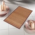 Bambusmatte - Farbe: kirsch - Gr��e im Angebot w�hlbar - hier: 50x80cm - Badteppich aus Bambus - St�bchenbreite ca. 0,5cm