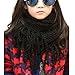 EUBUY Fashionable Autumn Winter Kids Toddler Knit Warmer Tassels Neck Scarf Circle Loop Round Scarves Shawl(Black)