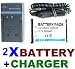 2X NP-20 Batteries + Charger Set for Casio Exilim Card EX-S500, EX-S600, EX-S770, EX-S880 & MORE!