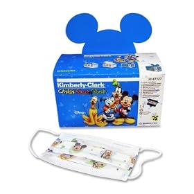 KIM47127 - Childs Face Mask,w/ Stretchable Earloops,75/BX,Latex Free