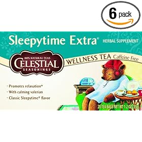 Celestial Seasonings Sleepytime Extra Tea, 20-Count Tea Bags (Pack of 6)