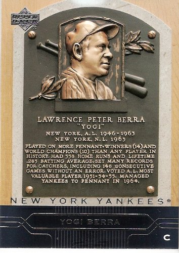 2005 Upper Deck Hall of Fame Plaques SP-17 Yogi Berra (Baseball Cards) New York Yankees