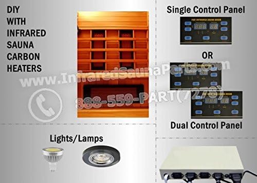 DIY Infrared Sauna Kit with LOW EMF Ceramic Heaters - 1200 Watts