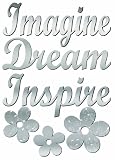 Lot 26 Studio ADD-HERES Adhesive Reflections-Dream, Imagine, Inspire Wall Stickers, 10.25 x 15-Inches