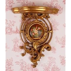 VENEZIANISCHE WANDKONSOLE BLUMENMALEREI BAROCKSTIL EDEL PALAZZO EXCLUSIV
