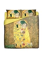 Tele d'autore by MANIFATTURE COTONIERE Edredón Klimt Il Bacio (Oro/Multicolor)