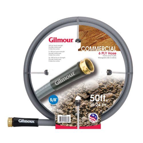 Gilmour 29 Series 6 Ply Commercial Rubber/Vinyl Hose 5/8 Inch x 25 Feet 29-58025 Gray