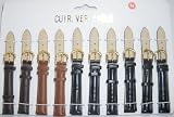 lot de 10 bracelets pour montre cuir 14 mm