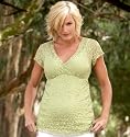 The During & After Side-Cinch Textured Lace Top