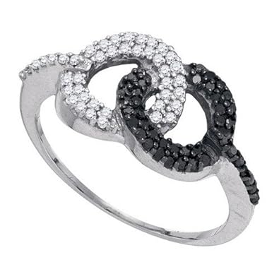 Cheap Girls Jewelry 0.33CTW BLACK DIAMOND MICRO-PAVE RING For Sale