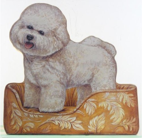 Bichon Frise Door Stop - Wooden Decorative Pet Dog