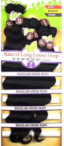 Naked Brazilian Virgin Remy Hair Weave - NATURAL LONG LOOSE DEEP 7PCS (BUNDLE HAIR)