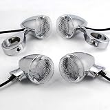 4 x 20 LED Chrome Plated Bullet Style Turn Signals Indicator Light For Kawasaki... by OEM