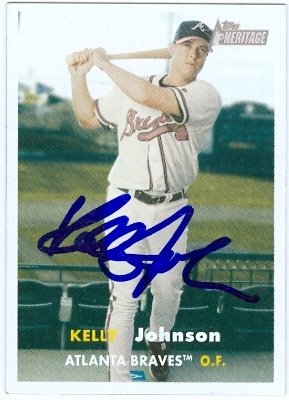 Kelly Johnson Autographed/Hand Signed MLB Baseball Card (Atlanta Braves)