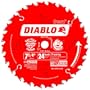 Freud D0724A Diablo 7-1/4-Inch 24 Tooth ATB Framing Saw Blade with 5/8-Inch and Diamond Knockout Arbor, 10 Pack