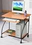Computer Desk on Wheels, Cherry Finish w/ CPU stand