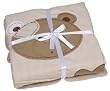Candide 142742 Kuscheldecke Bebe tradtionell 105x146cm beige mit hochwertiger Teddyapplikation