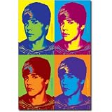 Justin Bieber Pop Art Colors Glow in the Dark Music Poster Print - 22x34 Music Poster Print, 22x34