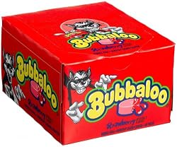 Bubbaloo Strawberry Bursting Liquid Center Bubble Gum, 60-Count Packages (Pack of 12)